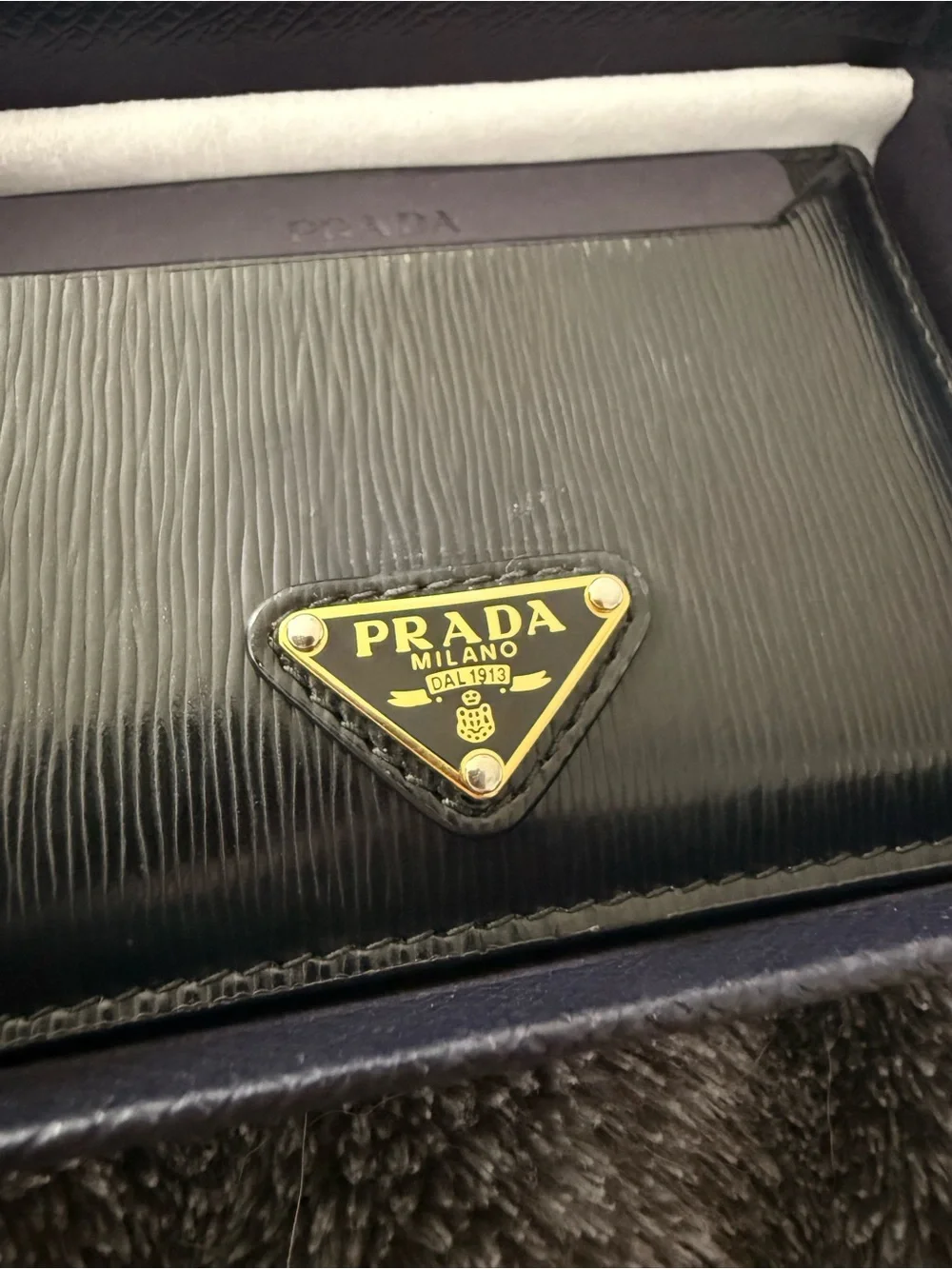(Authentic) Prada Black Saffiano Leather Card Holder